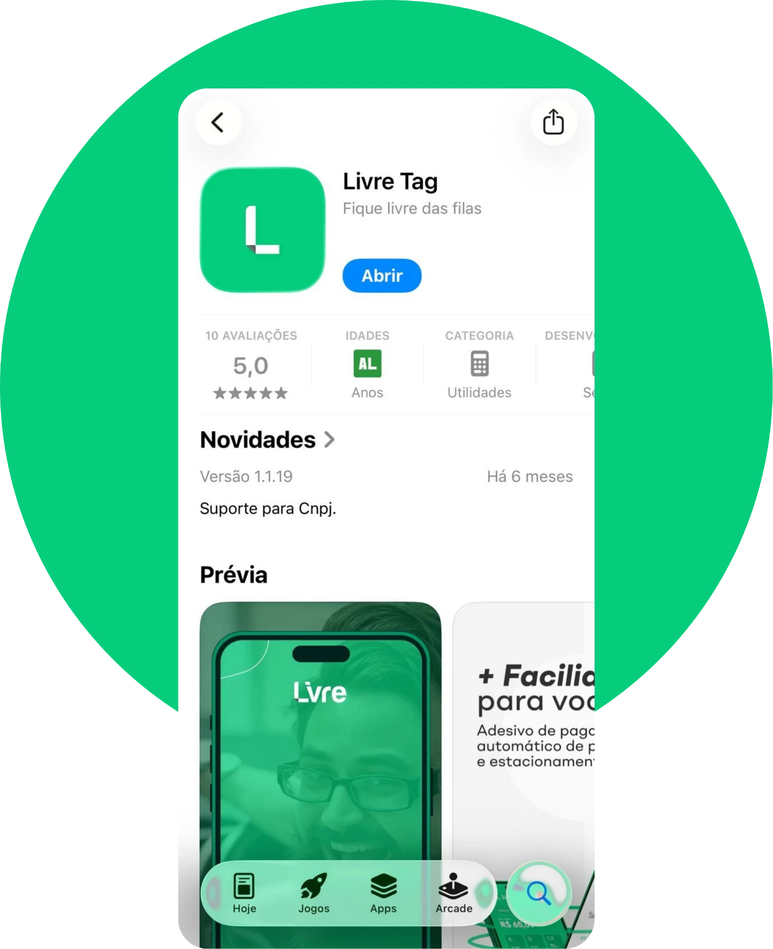 App Livre Tag na App Store